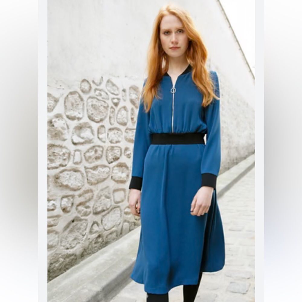Cop Copine Estra Robe Midi Dress 38=8